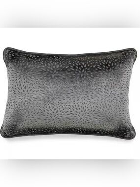 Broyhill Petals Dark Gray Lumbsr Throw Pillow~20in x 14in. x 3in.